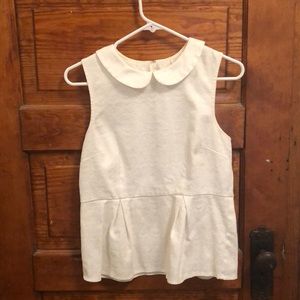 Sleeveless peplum J crew top